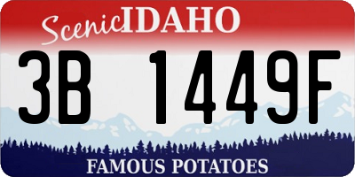 ID license plate 3B1449F
