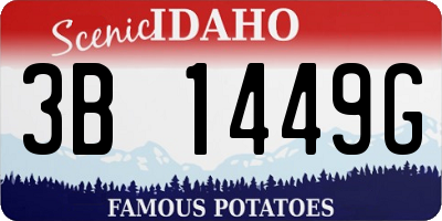 ID license plate 3B1449G