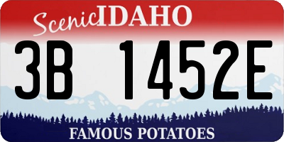 ID license plate 3B1452E