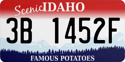 ID license plate 3B1452F