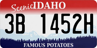 ID license plate 3B1452H