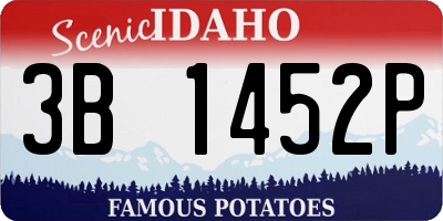 ID license plate 3B1452P