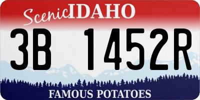 ID license plate 3B1452R