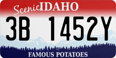 ID license plate 3B1452Y