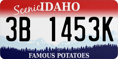 ID license plate 3B1453K