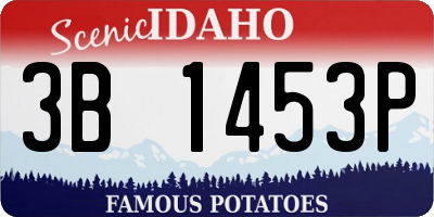 ID license plate 3B1453P