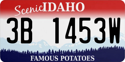 ID license plate 3B1453W