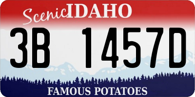 ID license plate 3B1457D