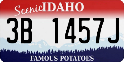 ID license plate 3B1457J
