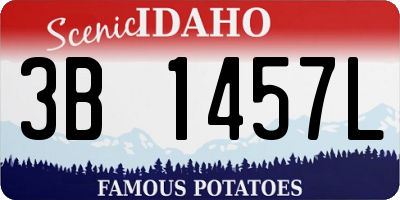 ID license plate 3B1457L