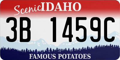 ID license plate 3B1459C