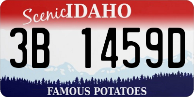 ID license plate 3B1459D