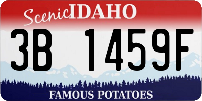 ID license plate 3B1459F