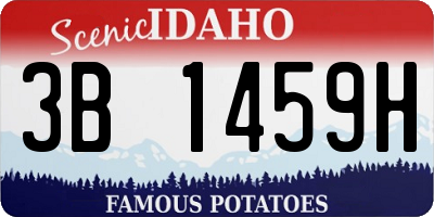 ID license plate 3B1459H