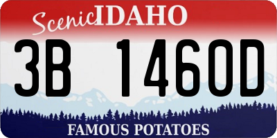 ID license plate 3B1460D