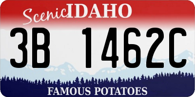 ID license plate 3B1462C
