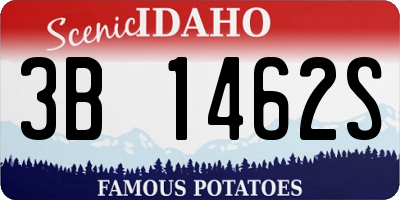 ID license plate 3B1462S