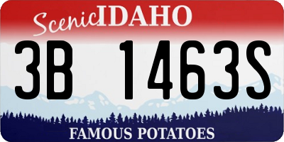 ID license plate 3B1463S