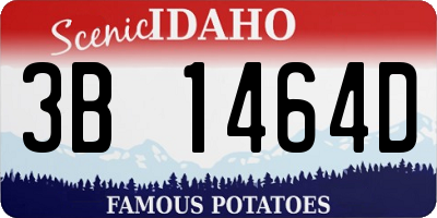ID license plate 3B1464D