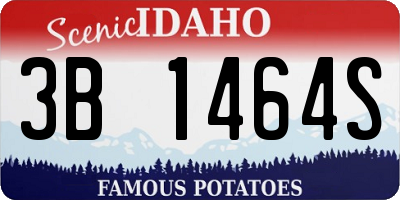 ID license plate 3B1464S