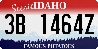ID license plate 3B1464Z