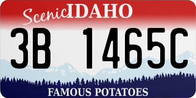 ID license plate 3B1465C