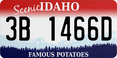 ID license plate 3B1466D