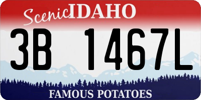 ID license plate 3B1467L