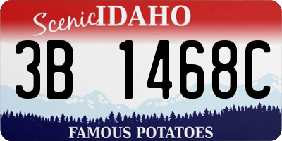 ID license plate 3B1468C