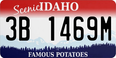 ID license plate 3B1469M