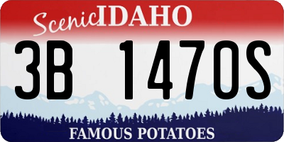 ID license plate 3B1470S