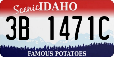 ID license plate 3B1471C
