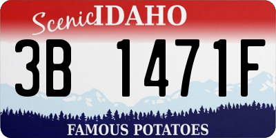 ID license plate 3B1471F