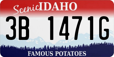 ID license plate 3B1471G