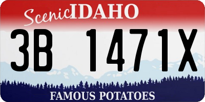 ID license plate 3B1471X