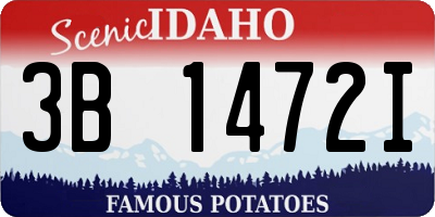 ID license plate 3B1472I