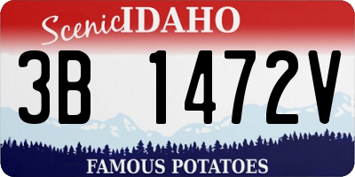 ID license plate 3B1472V