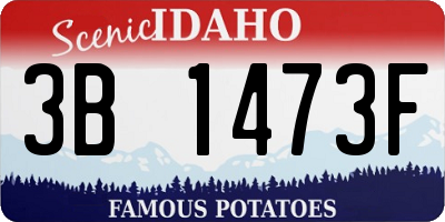 ID license plate 3B1473F