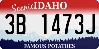 ID license plate 3B1473J