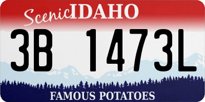 ID license plate 3B1473L