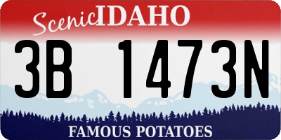 ID license plate 3B1473N