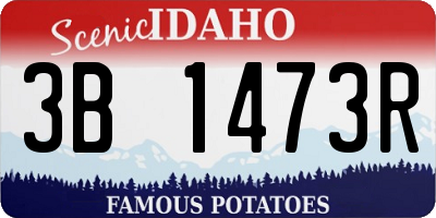 ID license plate 3B1473R