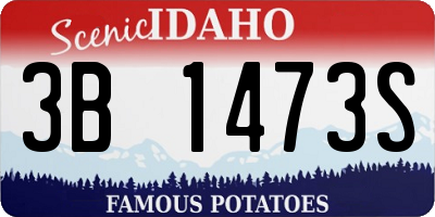 ID license plate 3B1473S
