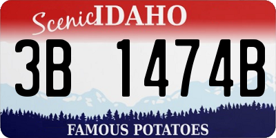 ID license plate 3B1474B