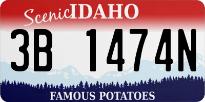 ID license plate 3B1474N