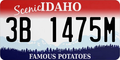 ID license plate 3B1475M