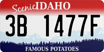 ID license plate 3B1477F