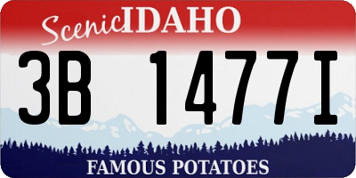 ID license plate 3B1477I