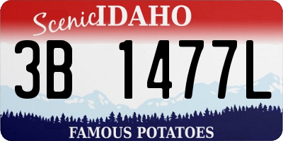 ID license plate 3B1477L