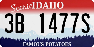 ID license plate 3B1477S